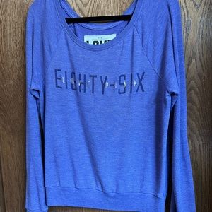 Pink by V Secret fleece top. Purple. Size Med